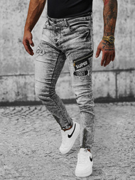 Ανδρικό τζιν παντελόνι mαύρος OZONEE NB/MP0162N