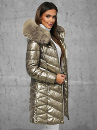 Γυναικείο μπουφάν χρυσός OZONEE JS/16M9100/403