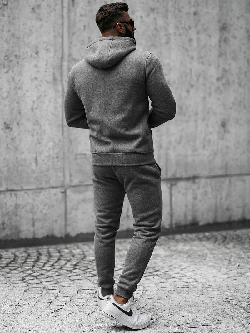 Ανδρικό σετ φόρμας γραφίτη OZONEE JS/XW2008