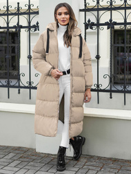 Γυναικείο μπουφάν μπεζ OZONEE JS/5M3163/62Z