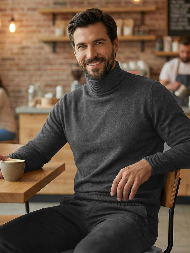 Ανδρικό πουλόβερ Γραφίτης OZONEE JS/59B3603/5