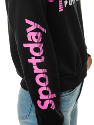 Γυναικείο φούτερ με κουκούλα μαύρο OZONEE JS/KSW2014