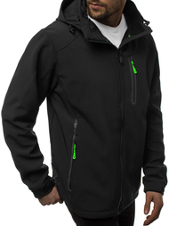 Ανδρικό μπουφάν Softshell μαύρο-πράσινο OZONEE GE/12269Z