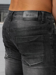 Ανδρικό τζιν παντελόνι mαύρος OZONEE NB/MP0142NZ