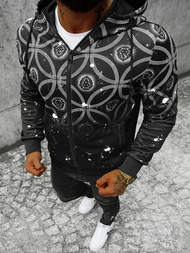 Ανδρικό Φούτερ με Κουκούλα μαύρο OZONEE JS/B8122