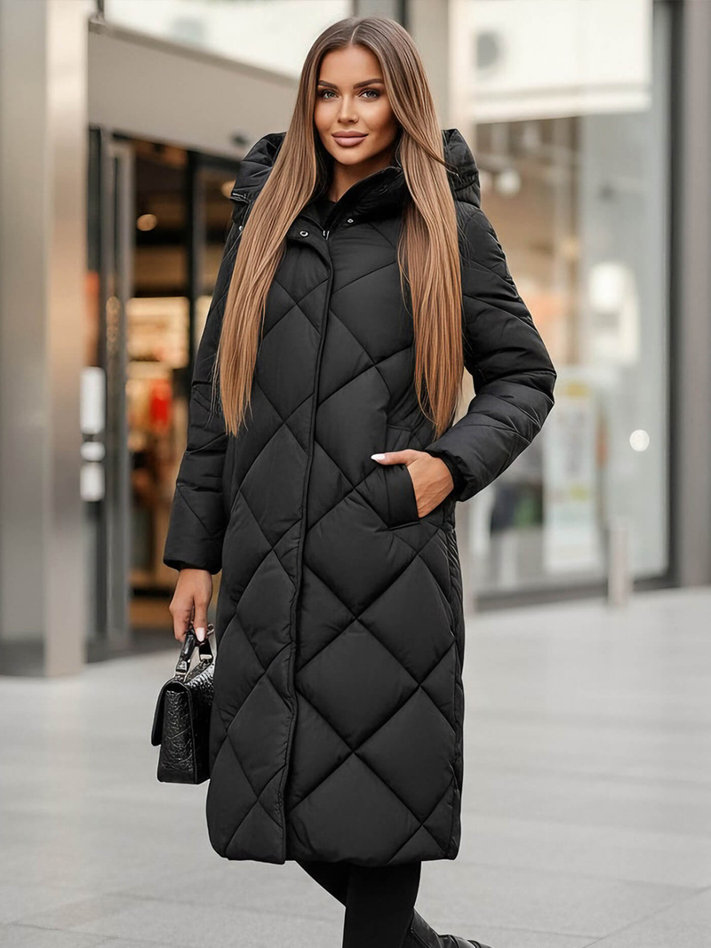 Γυναικείο μπουφάν μαύρο OZONEE JS/5M3173/392Z