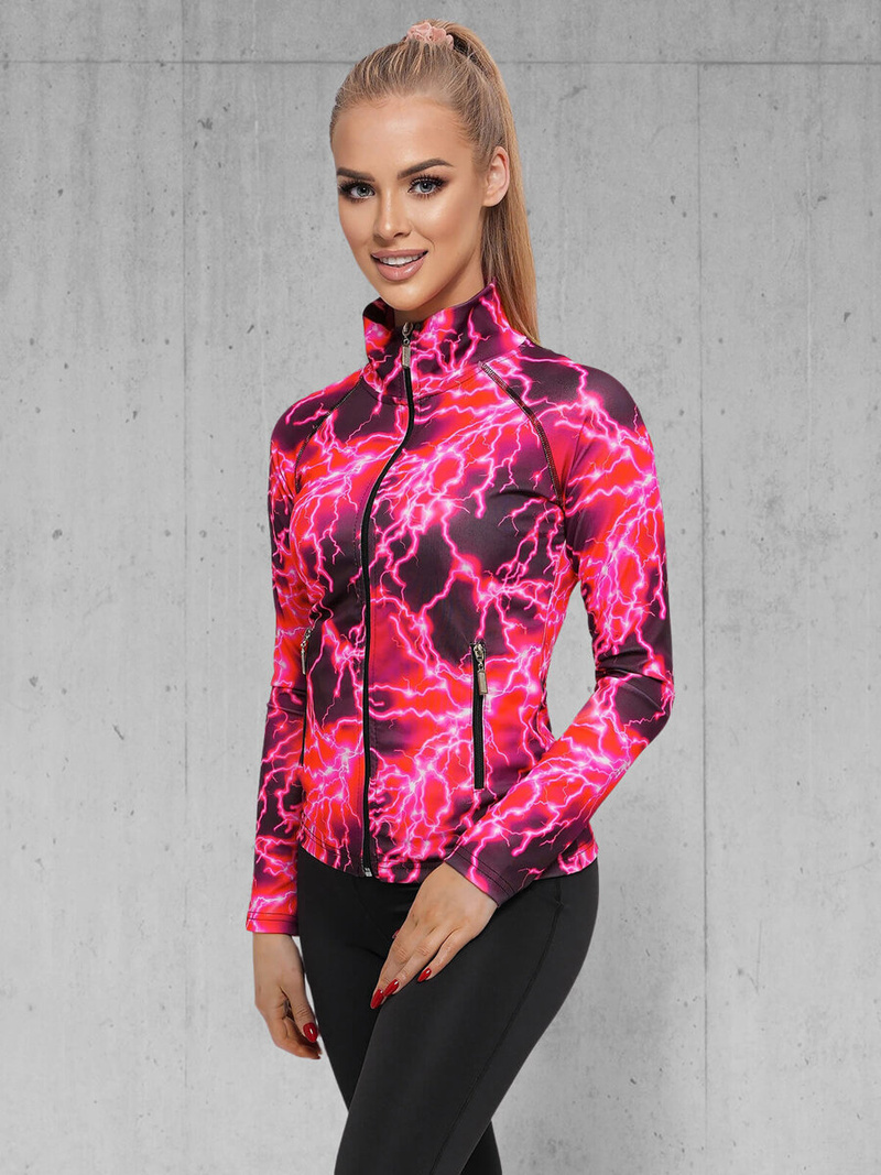 Γυναικείο σετ φόρμας δύο κομματιών ροζ OZONEE O/20713