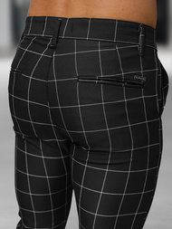 Ανδρικό παντελόνι chino μαύρο OZONEE DJ/5505Z