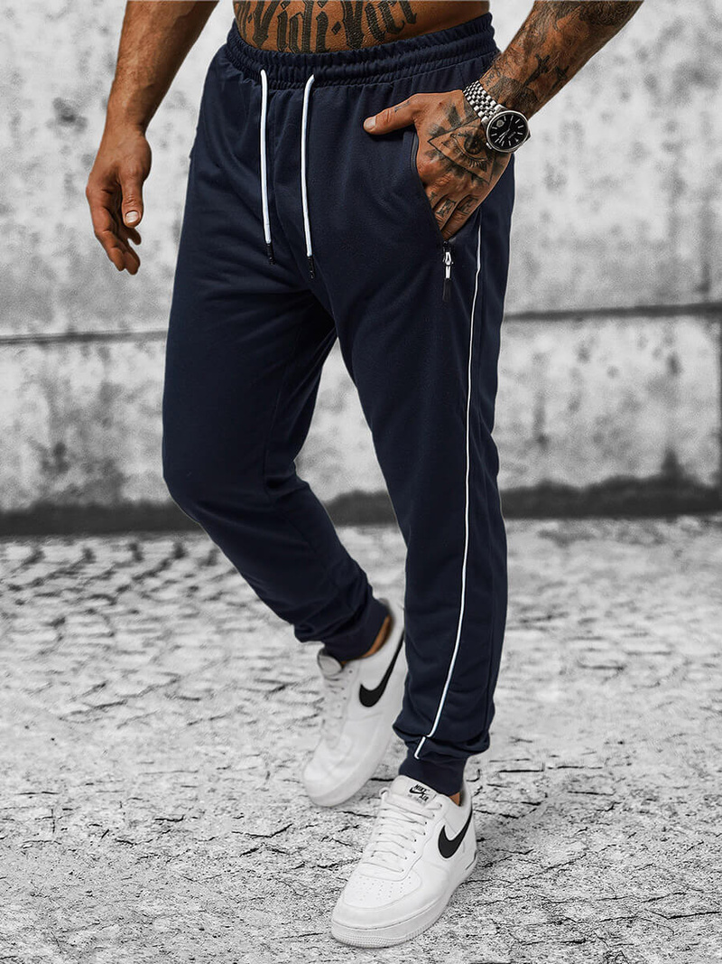 Ανδρικό παντελόνι φόρμας ναυτικό μπλε OZONEE JS/8K193