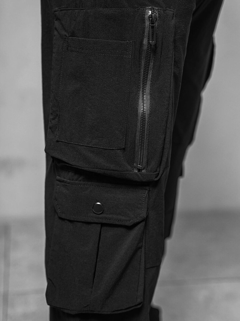 Ανδρικό παντελόνι mαύρος OZONEE O/PS5527