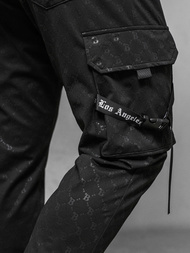 Ανδρικό παντελόνι φόρμας mαύρος OZONEE O/PS6021