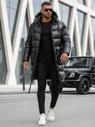 Ανδρικό χειμερινό μπουφάν μαύρη OZONEE O/M3205Z