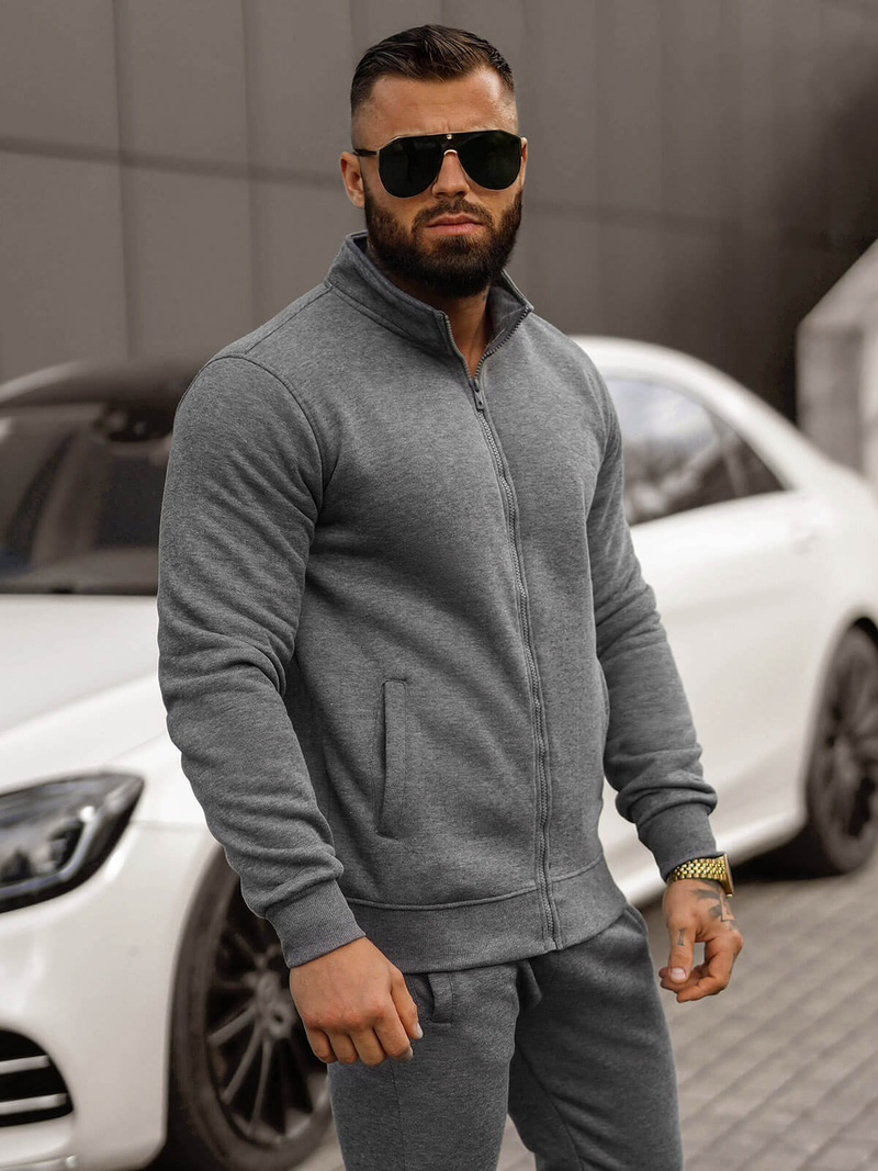 Ανδρικό σετ φόρμας μαύρο OZONEE JS/68C10385/3Z