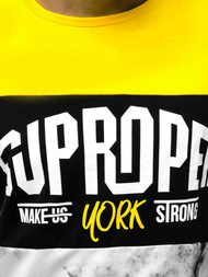 Ανδρικό μπλουζάκι κίτρινο OZONEE JS/KS1974Z