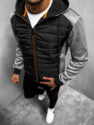 Ανδρικό μπουφάν γκρι OZONEE JS/KS2146Z