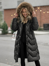 Γυναικείο χειμερινό μπουφάν μαύρο OZONEE O/5M3229/392Z