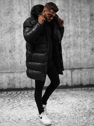 Ανδρικό χειμερινό μπουφάν μαύρο OZONEE O/M800Z