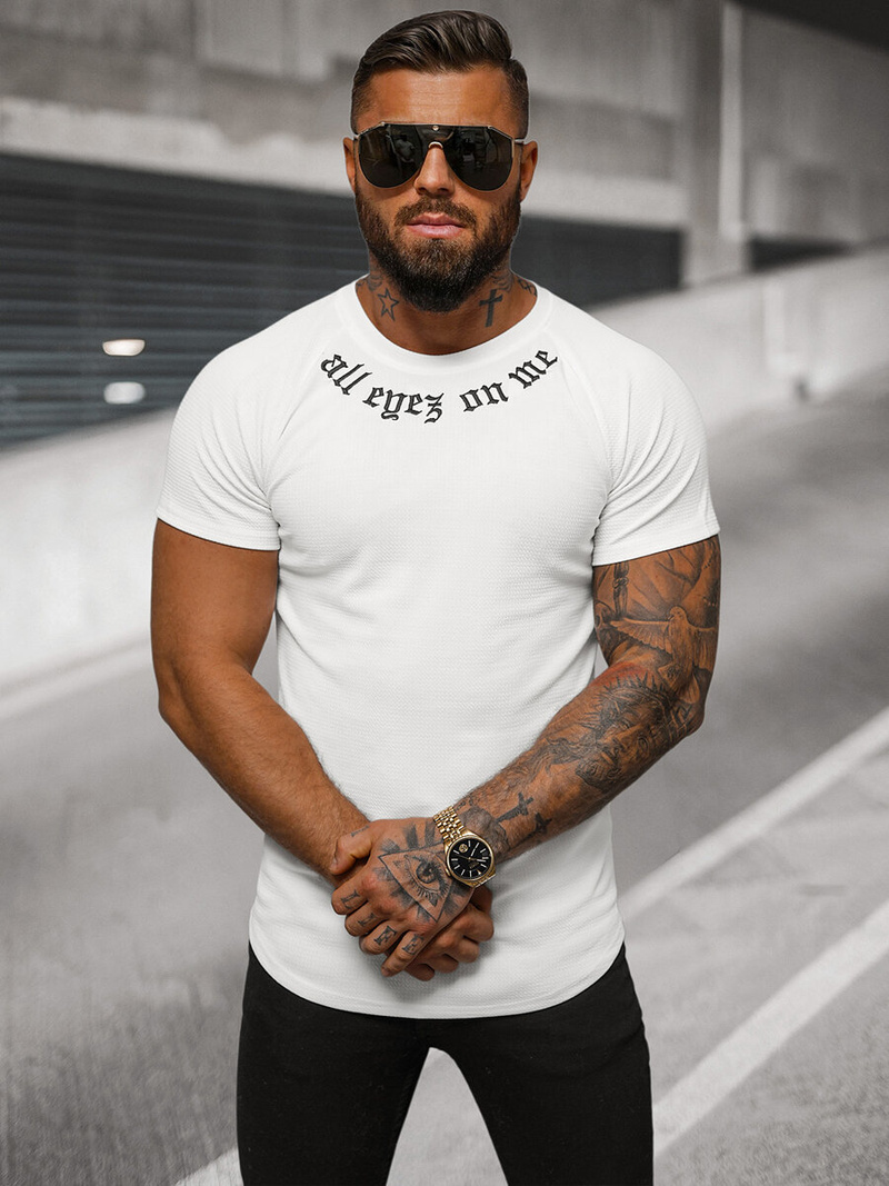 Ανδρικό μπλουζάκι λευκό OZONEE O/T7256