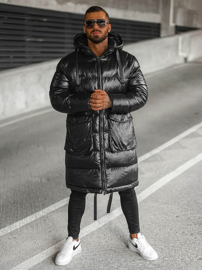 Ανδρικό χειμερινό μπουφάν μαύρη OZONEE O/M3205Z