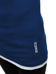 Ανδρικό μπλουζάκι με κουκούλα ινδικό OZONEE O/1273Z