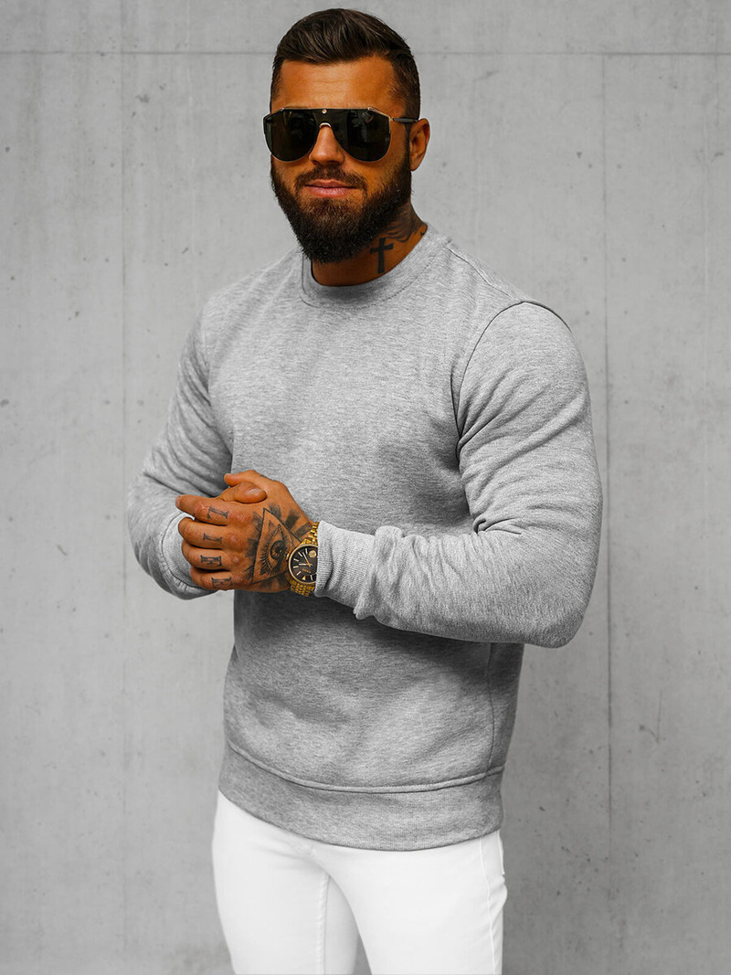 Ανδρικό Φούτερ γκρι OZONEE JS/2001-10Z