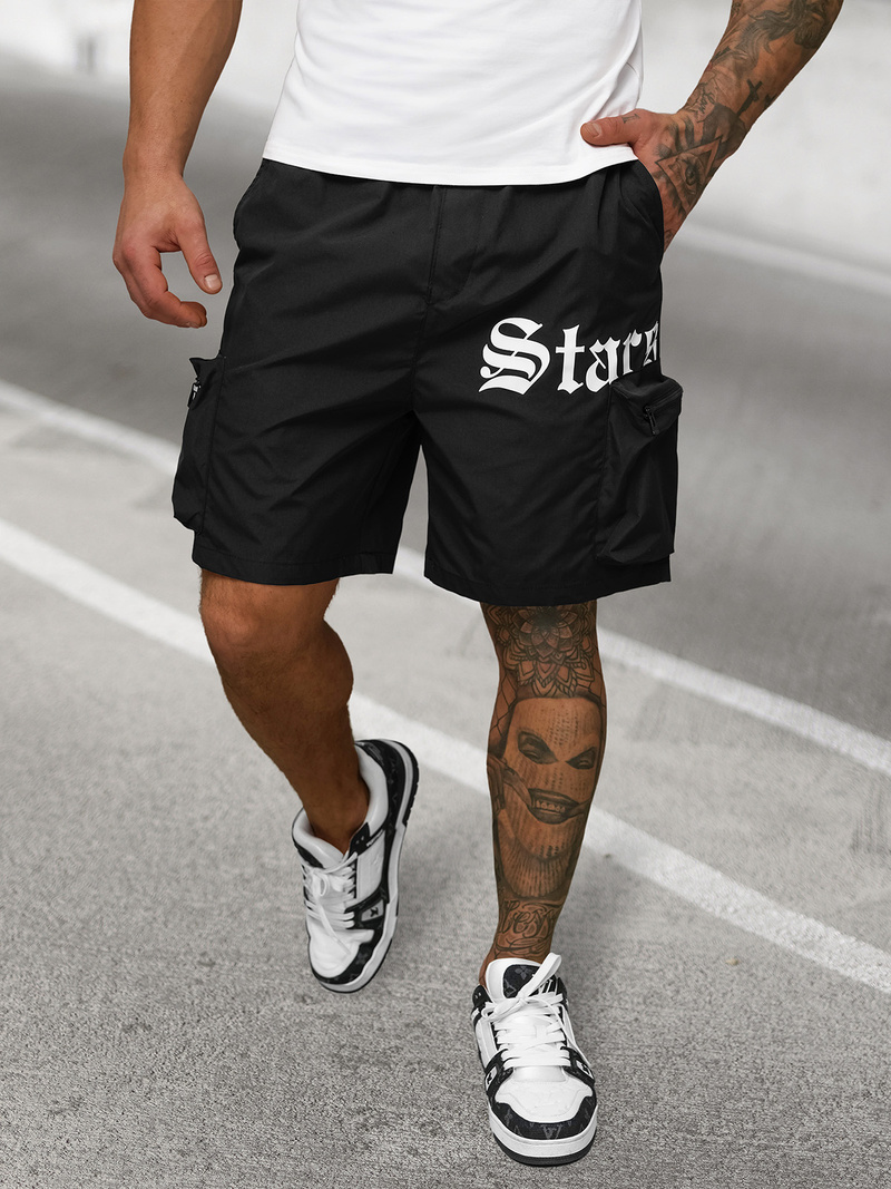 Ανδρικό σορτς mαύρος OZONEE JS/27K6551/3