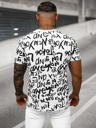 Ανδρικό μπλουζάκι λευκό OZONEE O/T1268/1