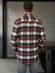 Ανδρικό πουκάμισο μπορντό OZONEE V/V174Z