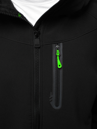 Ανδρικό μπουφάν Softshell μαύρο-πράσινο OZONEE GE/12269Z