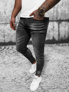 Ανδρικό τζιν παντελόνι mαύρος OZONEE NB/MP0199N