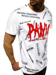 Ανδρικό μπλουζάκι λευκό OZONEE JS/KS1998