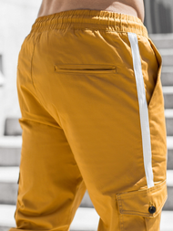 Ανδρικό παντελόνι chino jogger κάμελ OZONEE DJ/5580