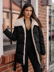 Γυναικείο μπουφάν μαύρο OZONEE JS/16M9165/392