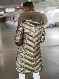 Γυναικείο μπουφάν χρυσός OZONEE JS/16M9100/403Z