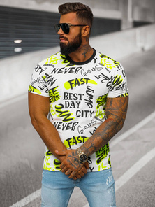 Ανδρικό μπλουζάκι λευκό OZONEE JS/8T1210/1