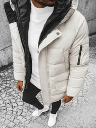 Ανδρικό χειμερινό μπουφάν Ανοιχτό-μπεζ OZONEE JS/M790/62