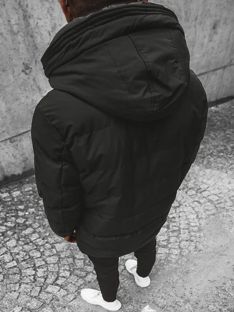 Ανδρικό χειμερινό μπουφάν mαύρος OZONEE JS/M790/392