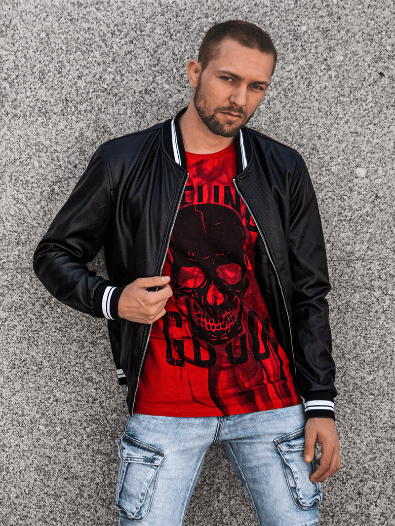 Ανδρικό μπλουζάκι με μακριά μανίκια Κόκκινο OZONEE O/1291Z