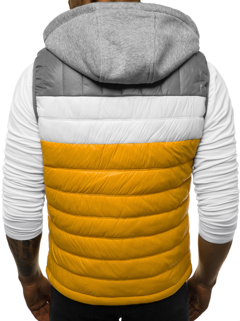 Ανδρικό αμάνικο μπουφάν κίτρινο OZONEE N/6105