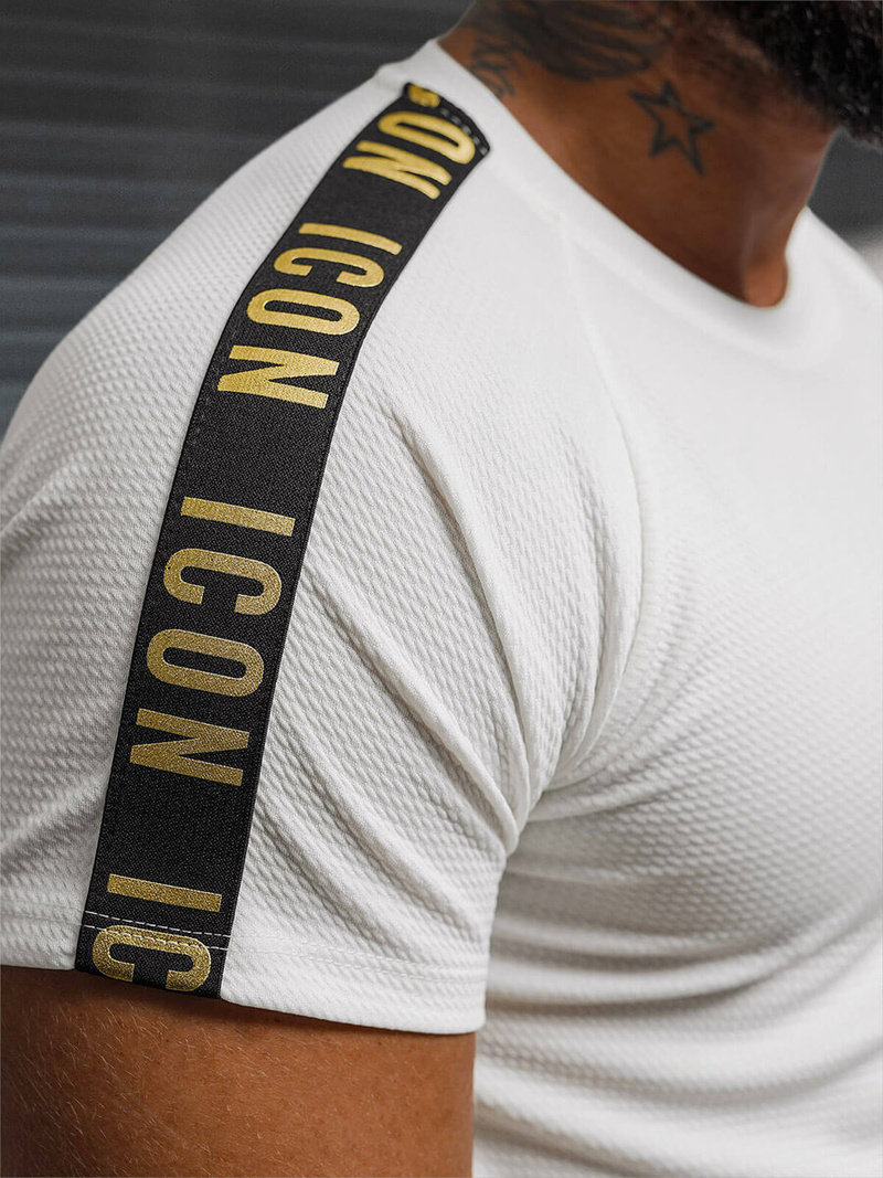 Ανδρικό μπλουζάκι λευκό OZONEE O/T7579