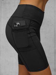 Κοντό μαύρο γυναικείο κολάν OZONEE JS/XY24004S