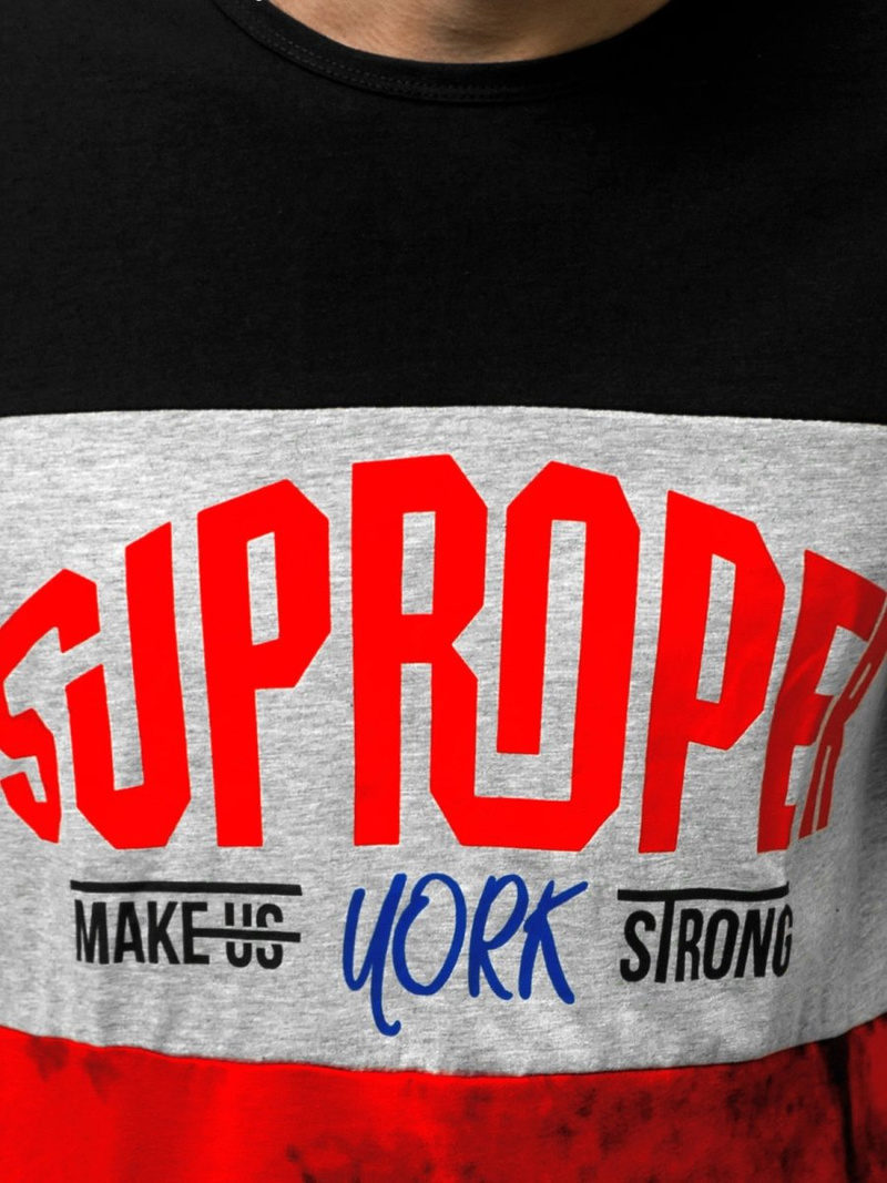 Ανδρικό μπλουζάκι μαύρο OZONEE JS/KS1974