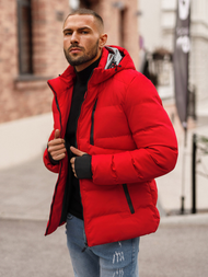 Ανδρικό χειμερινό μπουφάν kόκκινο OZONEE JS/5M756/270Z