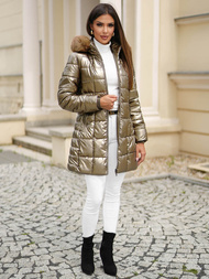 Γυναικείο μπουφάν χρυσός OZONEE JS/16M9120/403Z