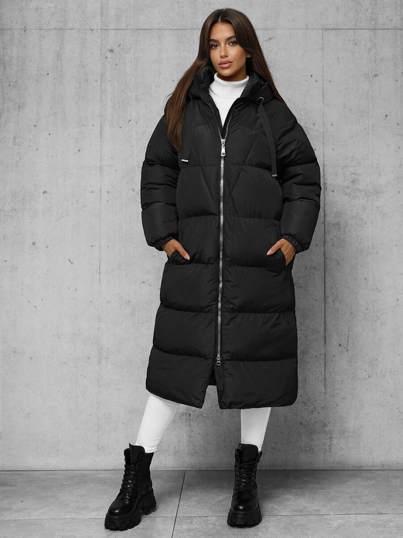 Γυναικείο μπουφάν μαύρο OZONEE JS/5M3163/392Z