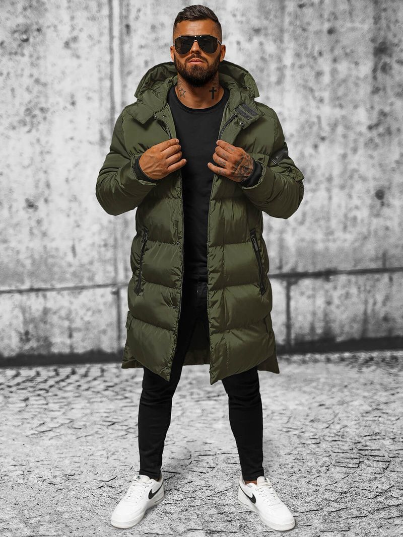 Ανδρικό χειμερινό μπουφάν Πράσινος OZONEE O/M799