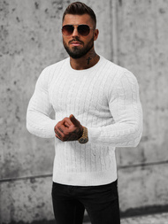 Ανδρικό πουλόβερ λευκό OZONEE NB/MM6021/1Z