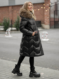 Γυναικείο χειμερινό μπουφάν μαύρο OZONEE O/5M3229/392Z