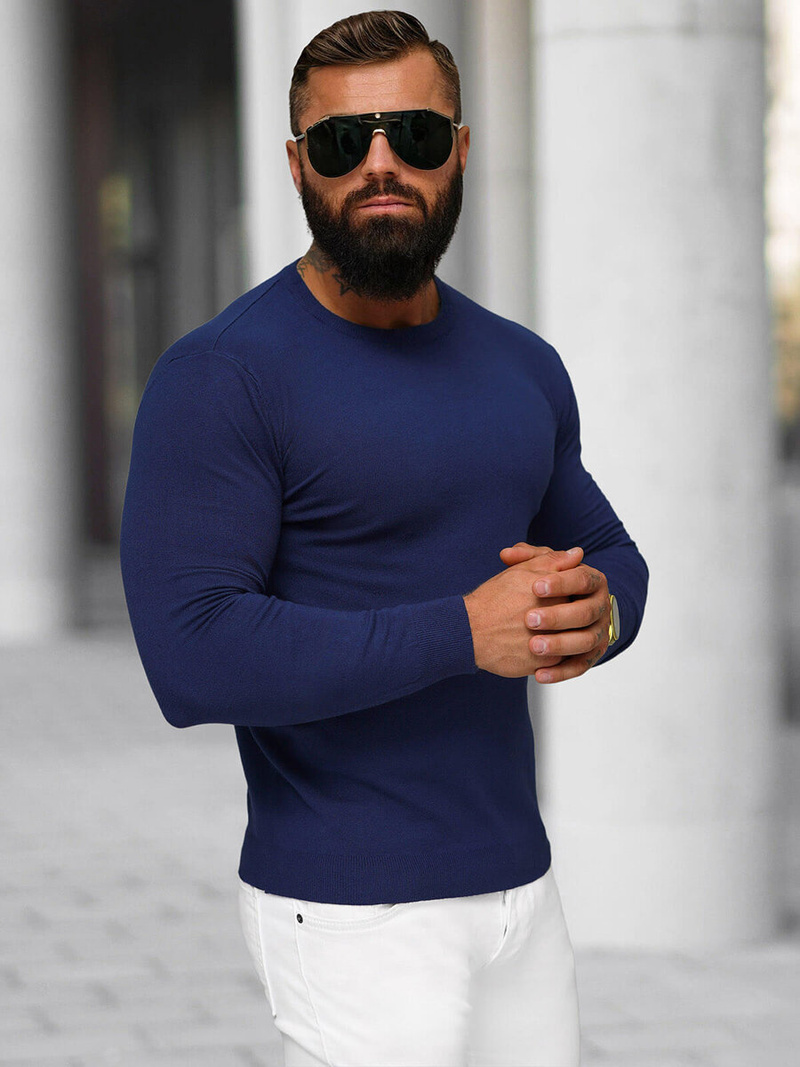 Ανδρικό πουλόβερ Σκούρο μπλε OZONEE NB/MMB602/5Z