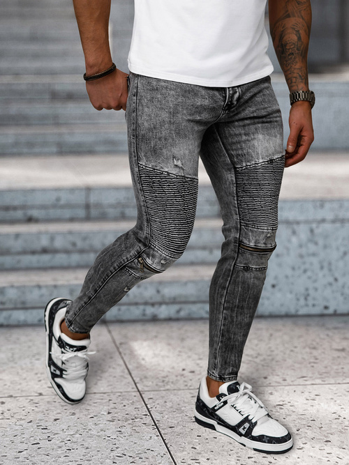 Ανδρικό τζιν παντελόνι mαύρος OZONEE NB/MP0069N